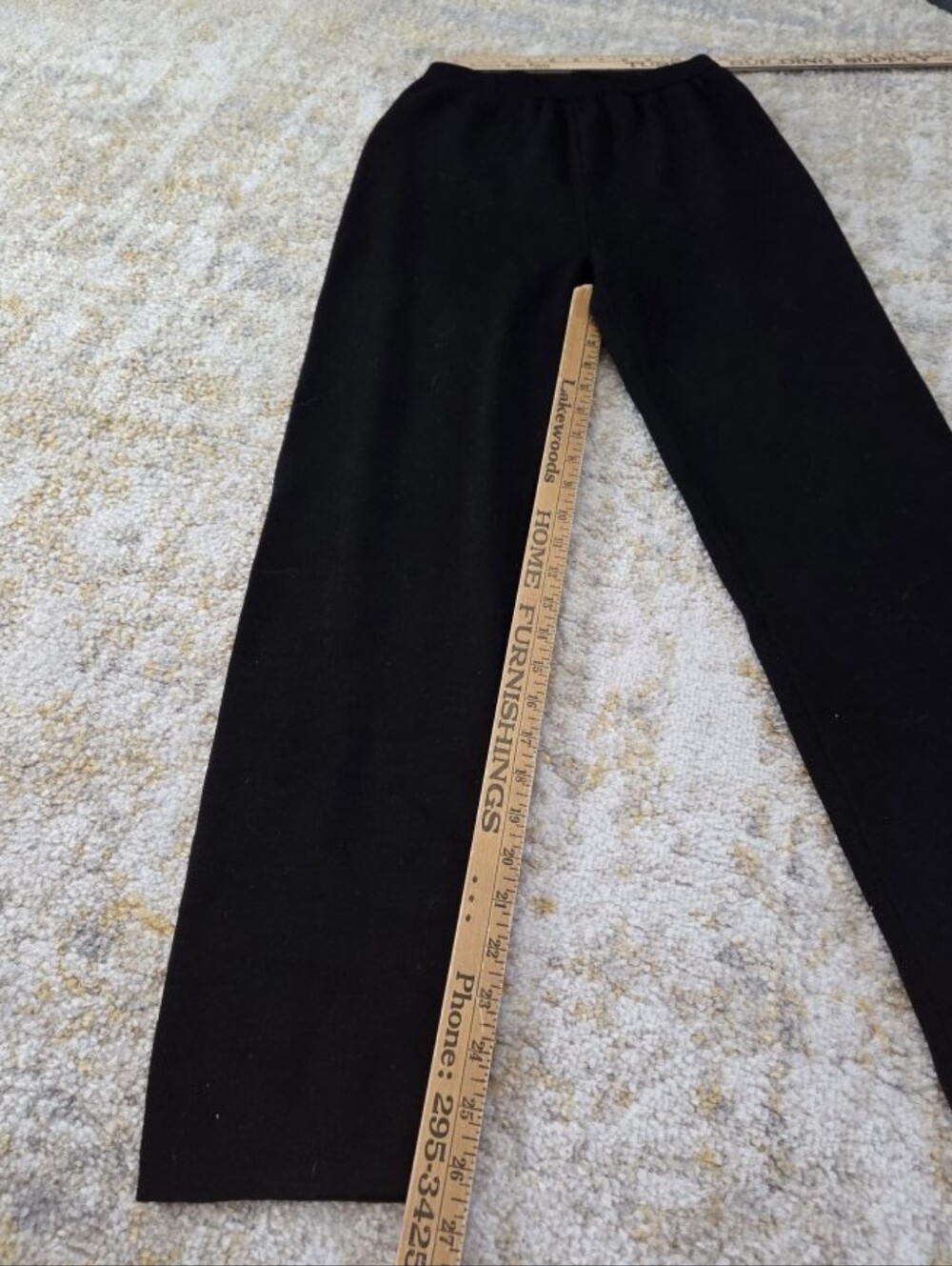 Banana Republic Knit Black Straight Leg 100% Merino Wool - Picture 5 of 6